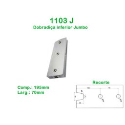 Kit instalação Jumbo para porta de vidro pivotante - 6