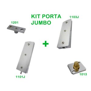 Kit instalação Jumbo para porta de vidro pivotante