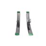 Puxador H curvo com 1 furo cromado 26,5cm para porta de vidro - 3