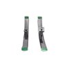 Puxador H curvo com 1 furo cromado 26,5cm para porta de vidro - 2