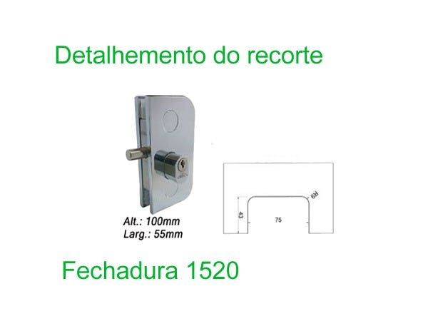 Fechadura + Contra Fechadura 1520 V/a Para Vidro Temperado - 2