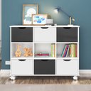 Ver imagem 2 de Nicho Organizador Toys 6 Gavetas Q01 com Rodízios Branco/Preto - Mpozenato