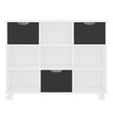 Ver imagem 3 de Nicho Organizador Toys 6 Gavetas Q01 com Rodízios Branco/Preto - Mpozenato