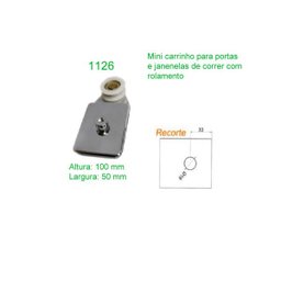 Kit com 2 Roldanas 1126 tipo carrinho para Blindex - 3