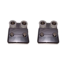Kit 2 roldanas dupla 1126 D tipo carrinho para vidro temperado - Blindex - 4