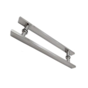 Puxador para portas reto barra chata 40x30 cm - Cromado