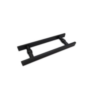 Puxador para portas reto barra chata 30x20 cm - Preto