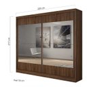 Ver imagem 4 de Guarda-Roupa Casal com Espelho 2 Portas de Correr 6 Gavetas Bali Bianchi Móveis