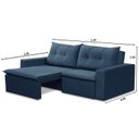 Ver imagem 3 de Sofá Retrátil 2 lugares 1,80m Luana Suede Azul Madelina Decor