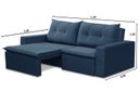 Ver imagem 3 de Sofá Retrátil 2 lugares 1,80m Luana Suede Azul Madelina Decor