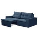 Ver imagem 2 de Sofá Retrátil 2 lugares 1,80m Luana Suede Azul Madelina Decor