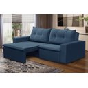Ver imagem 1 de Sofá Retrátil 2 lugares 1,80m Luana Suede Azul Madelina Decor