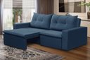 Ver imagem 1 de Sofá Retrátil 2 lugares 1,80m Luana Suede Azul Madelina Decor
