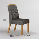 Ver imagem 3 de Sala de Jantar 6 Cadeiras Maciça 1,80x90 Ilhéus Arbo Design- Cinamomo Linho Chumbo