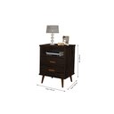 Ver imagem 2 de Kit 2 Criado Mesa de Cabeceira Decore Itália: Malbec