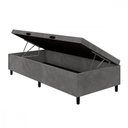 Ver imagem 1 de Base para Cama Box Solteiro com Baú 88x188x35 Sued Cinza Portobel