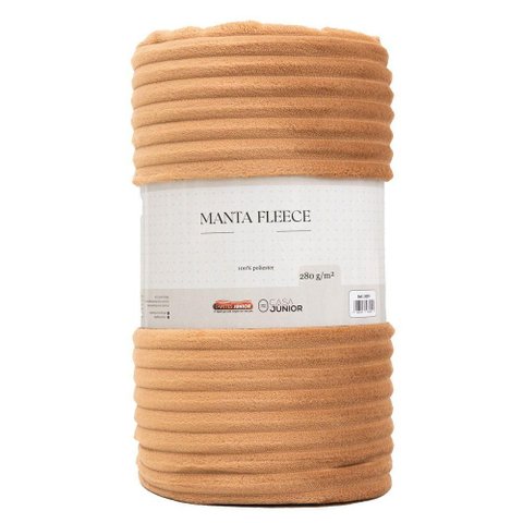 Manta Microfibra Fleece 280g-m² Cs Júnior Bege - Queen