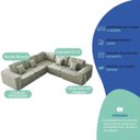Ver imagem 4 de Kit Sofá Modular 5 Lugares Moderno Curvo Orgânico Adapt Bouclé
