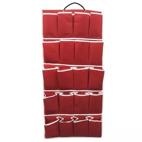 Sapateira de Porta Parede 8 e 10 Pares de Sapato Tênis Tnt Resistente:vermelho/10 Pares