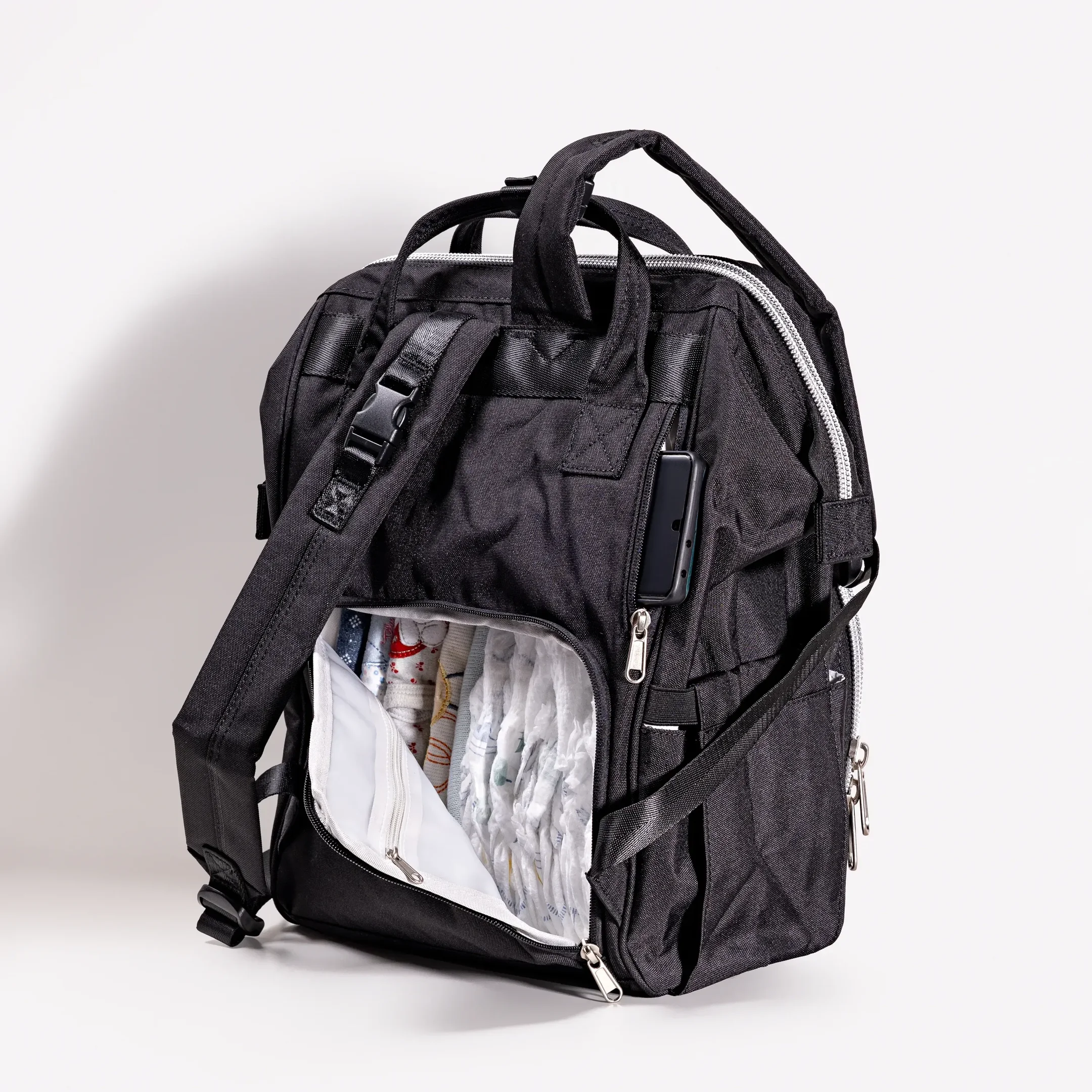 Ver imagem 3 de Bolsa Mochila Maternidade 2.0 | Premium | Preta