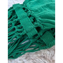 Rede de Dormir Casal Balanço de Algodão Reforçada 3,80m X 1,50m Varias Cores:verde Bandeira - 3
