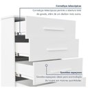 Ver imagem 3 de Cômoda 4 Gavetas Puxador em MDF e Pés Reguláveis Lisboa