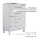 Ver imagem 2 de Cômoda 4 Gavetas Puxador em MDF e Pés Reguláveis Lisboa