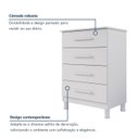 Ver imagem 5 de Cômoda 4 Gavetas Puxador em MDF e Pés Reguláveis Lisboa