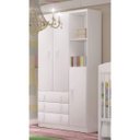 Ver imagem 5 de Guarda-Roupa de Bebê 3 Portas 3 Gavetas Baby Flex Color Branco