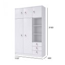 Ver imagem 4 de Guarda-Roupa de Bebê 3 Portas 3 Gavetas Baby Flex Color Branco