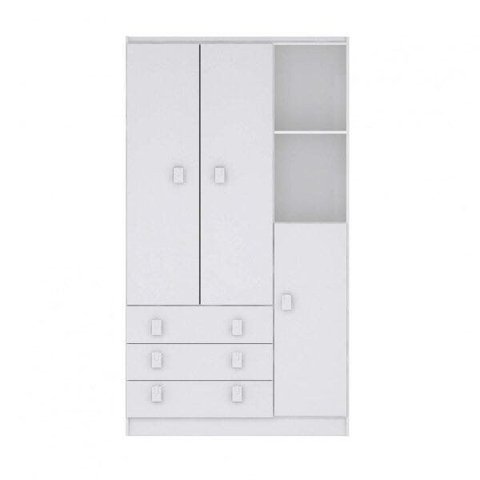 Guarda-Roupa de Bebê 3 Portas 3 Gavetas Baby Flex Color Branco