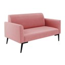 Ver imagem 1 de Sofá Namoradeira Pés Villach Marisa Suede D03 - D\'rossi Cor Rose
