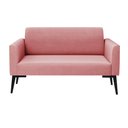 Ver imagem 5 de Sofá Namoradeira Pés Villach Marisa Suede D03 - D\'rossi Cor Rose