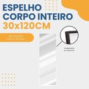 Ver imagem 4 de Espelho Decorativo Retangular Corpo Inteiro 120x30 Cavalete de Chão para Sala Banheiro Quarto