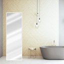 Ver imagem 1 de Espelho Decorativo Retangular Corpo Inteiro 120x30 Cavalete de Chão para Sala Banheiro Quarto