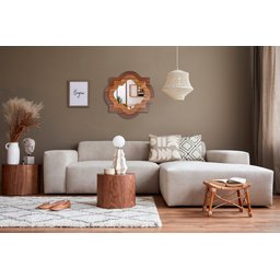 Espelho Decorativo Moldura Madeira Ddek Cambridge 45 cm:Marrom - 3
