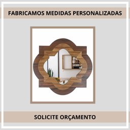 Espelho Decorativo Moldura Madeira Ddek Cambridge 45 cm:Marrom - 4