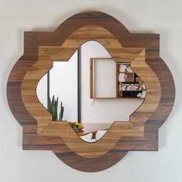 Espelho Decorativo Moldura Madeira Ddek Cambridge 45 cm:Marrom - 9