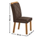 Ver imagem 3 de Mesa de Jantar Yasmin 180 Tampo Mdf Laminado Canto Copo e 6 Cadeiras Melissa