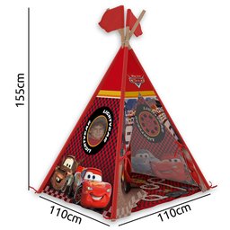 Cabana Infantil Masculina com Tapete Relâmpago MacQueen P13 Vermelho - Mpozenato - 4