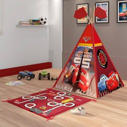 Cabana Infantil Masculina com Tapete Relâmpago MacQueen P13 Vermelho - Mpozenato - 2