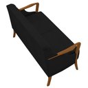 Ver mais imagens de Kit Namoradeira 135cm e 2 Poltronas Decorativas Capitonê Lapa M22 Veludo Preto - Mpozenato