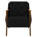 Ver imagem 5 de Kit Namoradeira 135cm e 2 Poltronas Decorativas Capitonê Lapa M22 Veludo Preto - Mpozenato