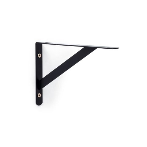 Kit 10X Suporte Mão Francesa para Prateleira de 20 cm Preto
