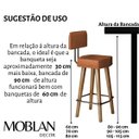 Ver imagem 2 de Conjunto 4 Banquetas Decorativo para Bancada com Encosto Balcão Cozinha Confortável Pés Palito