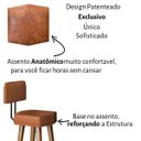 Ver imagem 6 de Conjunto 4 Banquetas Decorativo para Bancada com Encosto Balcão Cozinha Confortável Pés Palito