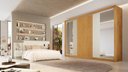 Ver imagem 1 de Guarda Roupa Casal Com Espelho 3 Portas 6 Gavetas - Vitoria-Peroba/Off White - Móveis Europa
