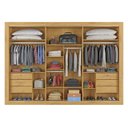 Ver imagem 3 de Guarda Roupa Casal Com Espelho 3 Portas 6 Gavetas - Vitoria-Peroba/Off White - Móveis Europa