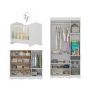 Ver imagem 2 de Conjunto de Quarto Berço 3 em 1 Guarda Roupa 3 Portas Cômoda 4 Gavetas MP4843 MDP-MDF Branco