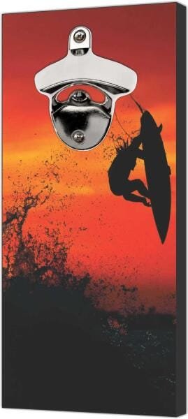 Abridor De Garrafa Magnético Parede Surf Surfista Mar Praia - 2